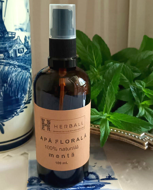 Apă florală de mentă, pură 100% naturală