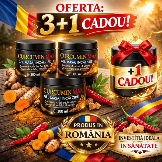Pachet Promo: 3x Gel Curcumin Antiinflamator + 1 CADOU