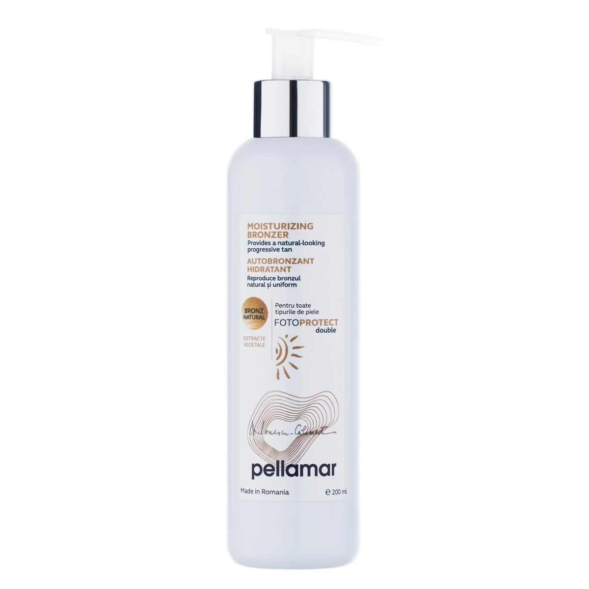 Autobronzant Hidratant Pell Amar 200ml DHA, Bronz Natural Progresiv Piele Hidratată Fără UV