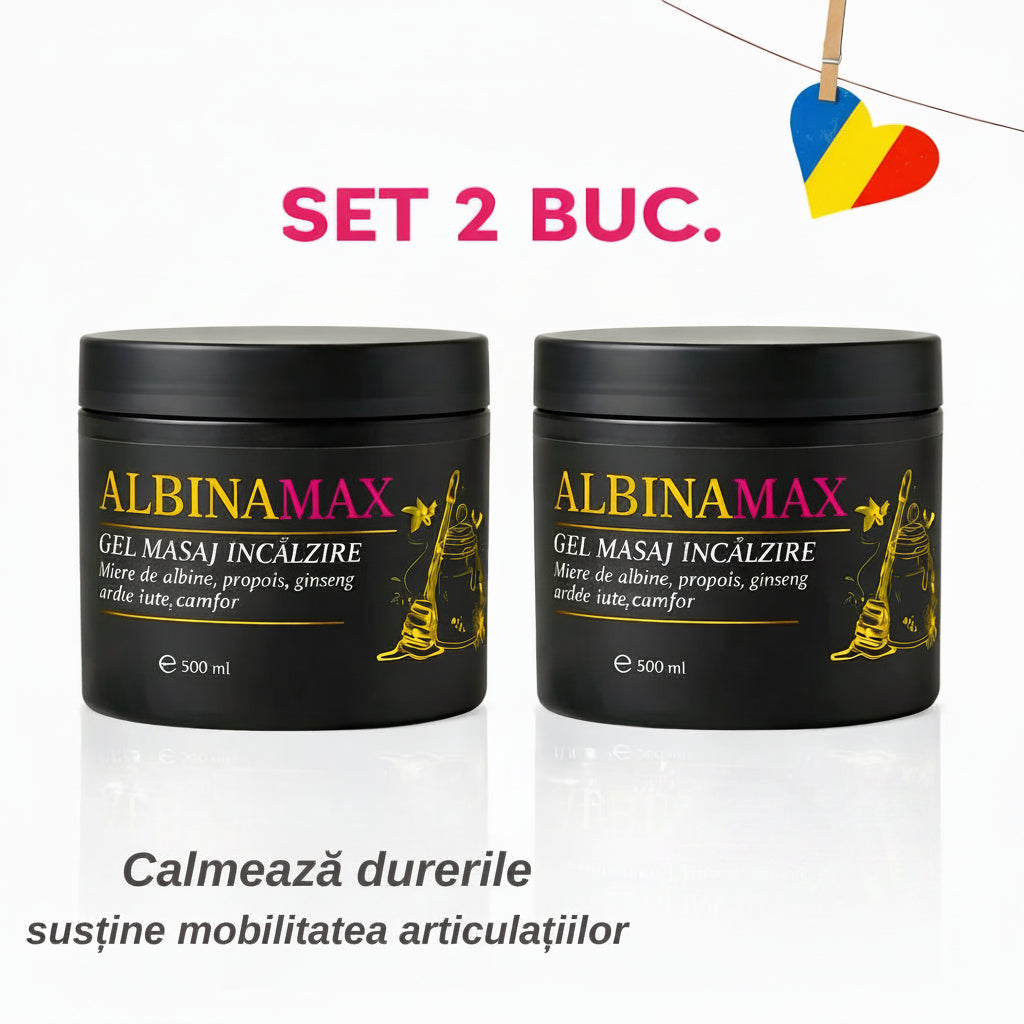 Pachet 2x Gel Albina max dureri articulare (spate&gât)