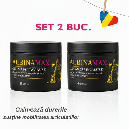 Pachet 2x Gel Albina max dureri articulare (spate&gât)