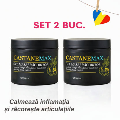Pachet 2x Gel Castane Max – picioare obosite (piele catifelată)