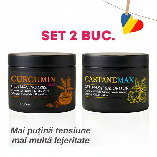 Pachet Curcumin Max + Castane Max(acțiune dublă)