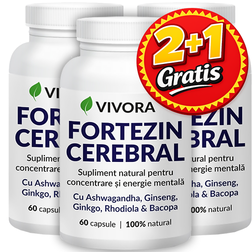 Pachet 2+1 Gratis Fortezin Cerebral, 180 capsule