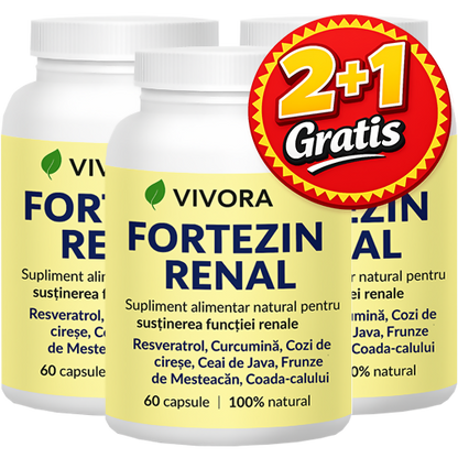 Pachet 2+1 Gratis Fortezin Renal, 180 capsule