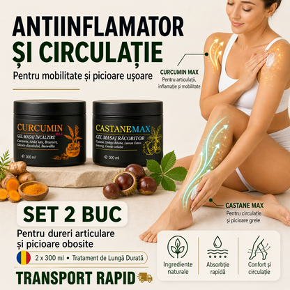 Pachet Curcumin Max + Castane Max(acțiune dublă)