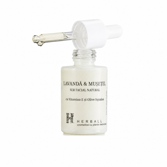 Ser facial lavandă, mușețel, Vit. E + squalan