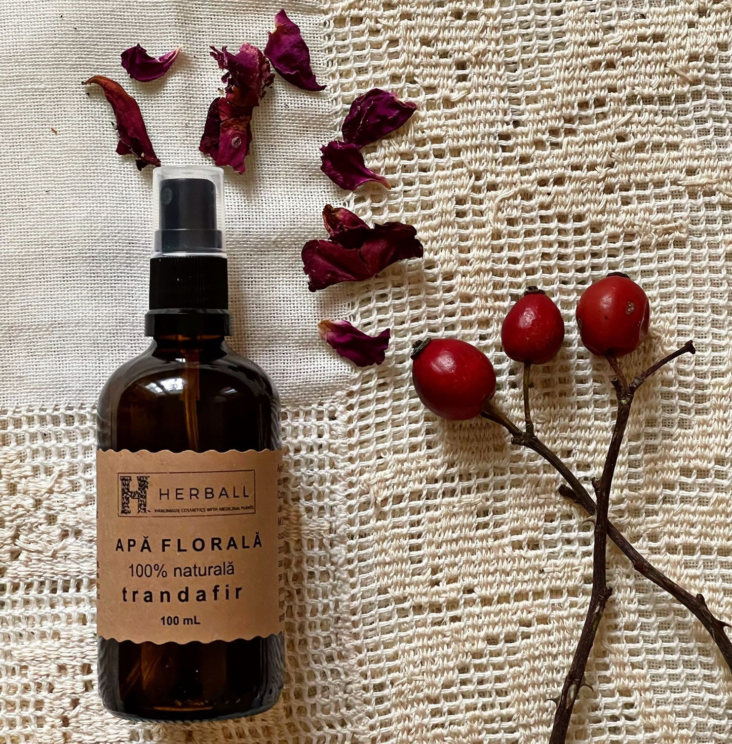 Apă florală de trandafir, PURĂ, 100% NATURALĂ