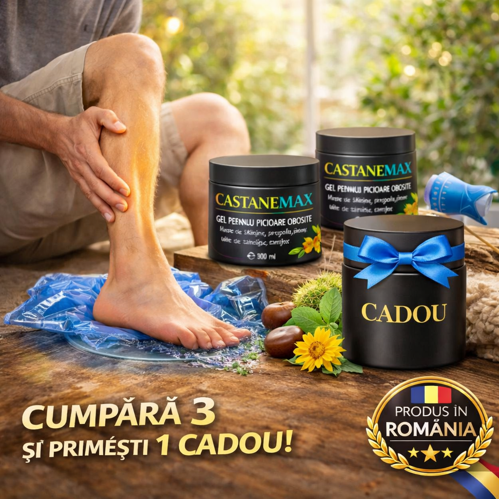 Pachet Promo: 3x Castane Max + 1 CADOU (Gel picioare obosite)
