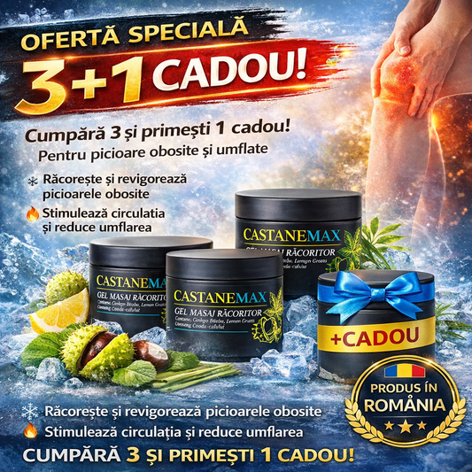 Pachet Promo: 3x Castane Max + 1 CADOU (Gel picioare obosite)