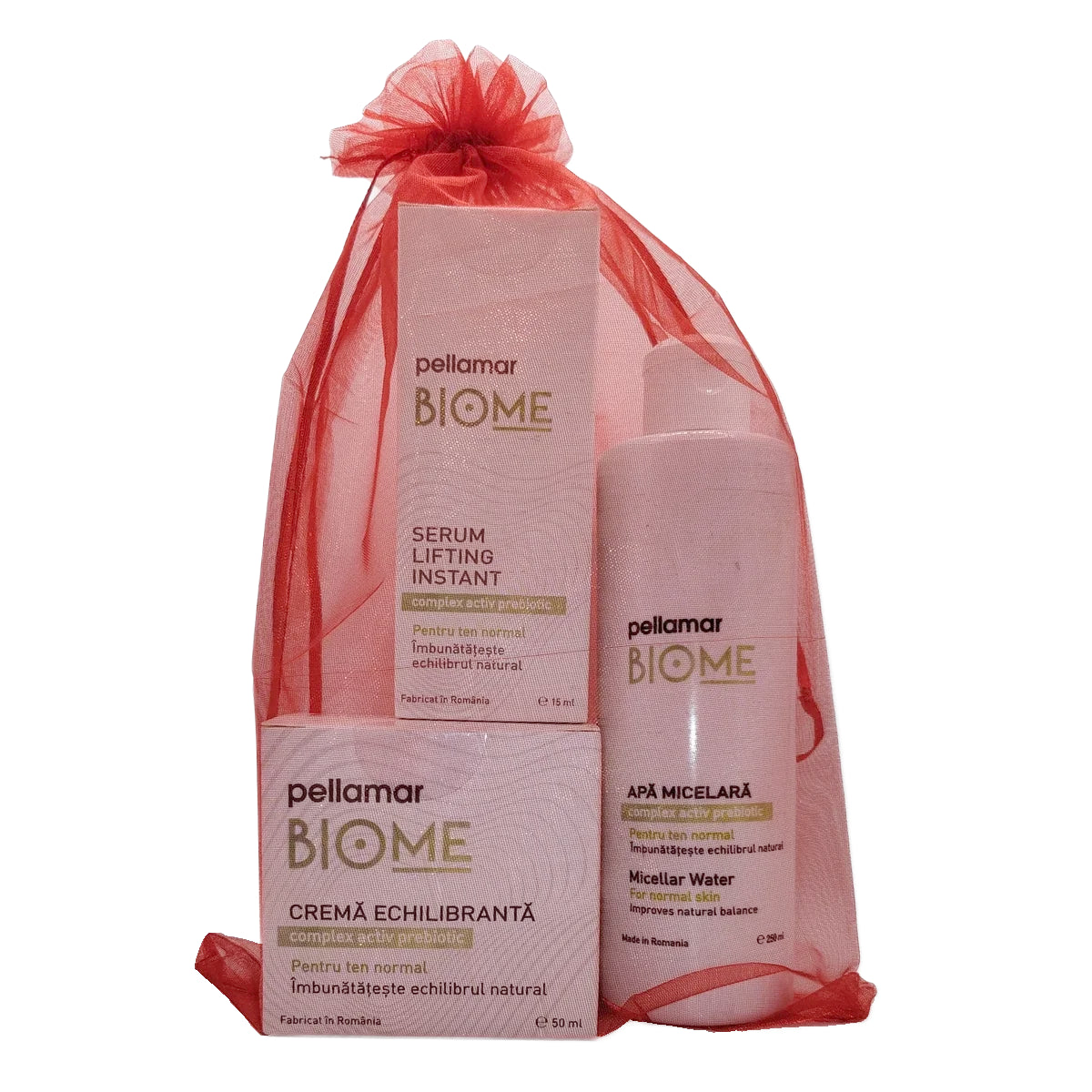 Pachet COMPLET BIOME TEN NORMAL (Cremă echilibrantă + Serum lifting + Apă micelară)
