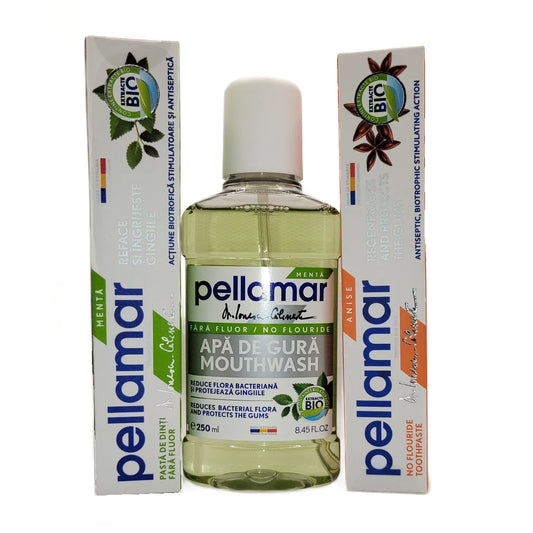 Pachet ORAL CARE COMPLET (Pastă de dinți cu anason si menta + Apă de gură)