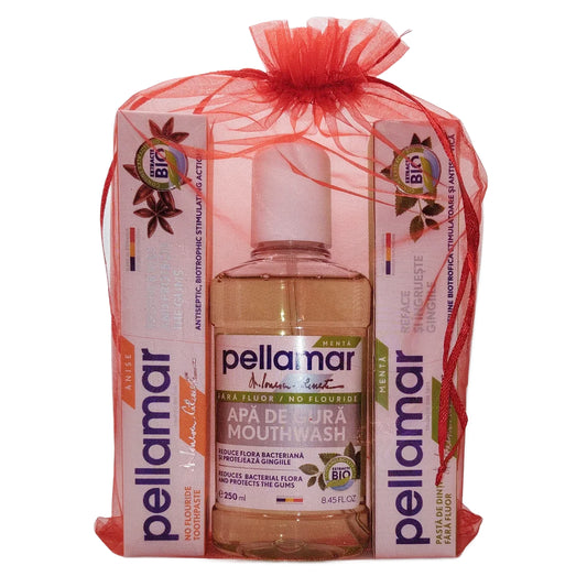 Pachet ORAL CARE COMPLET (Pastă de dinți cu anason si menta + Apă de gură)